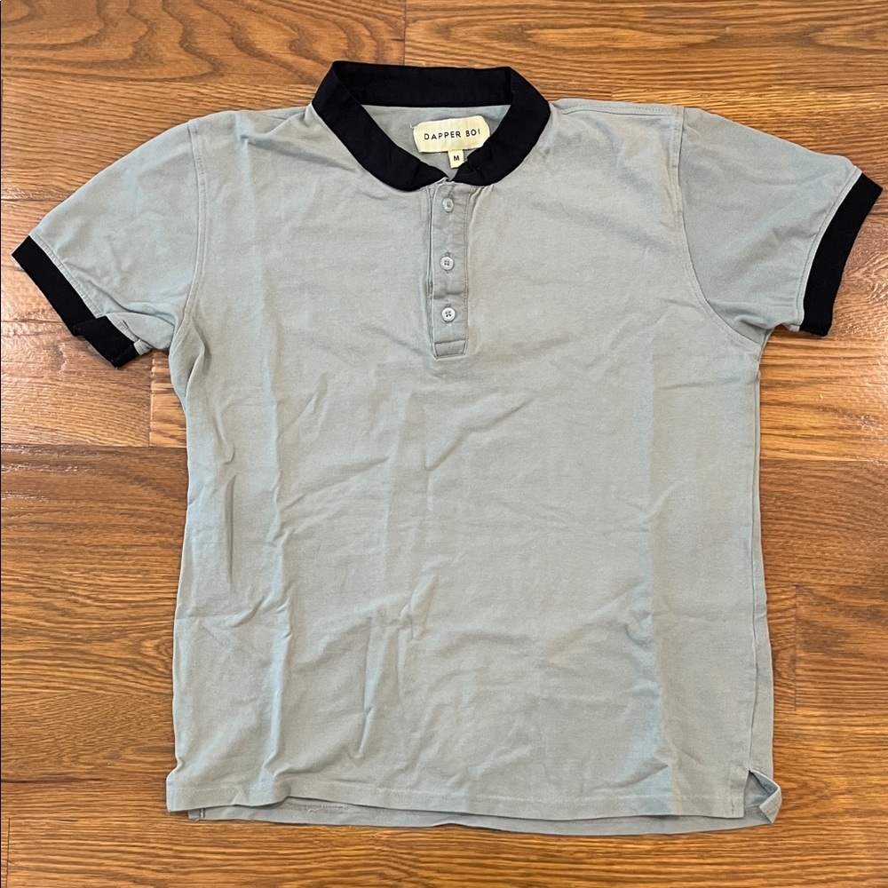 Dapper Boi Gray Polo with Black Accents